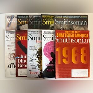 Smithsonian Magazine 2018 Complete Year Lot (10 Issues) Very Good Condition